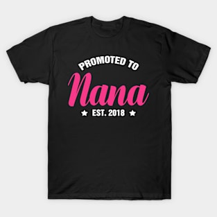 PROMOTED TO NANA EST 2018 gift ideas for family T-Shirt